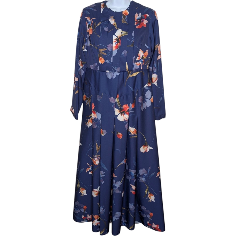 Elegant Floral Long Sleeve Dress